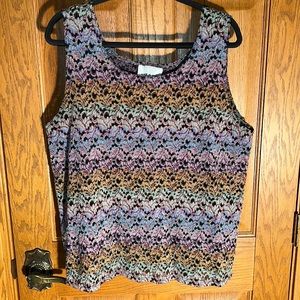 Lacey tank with black net lining